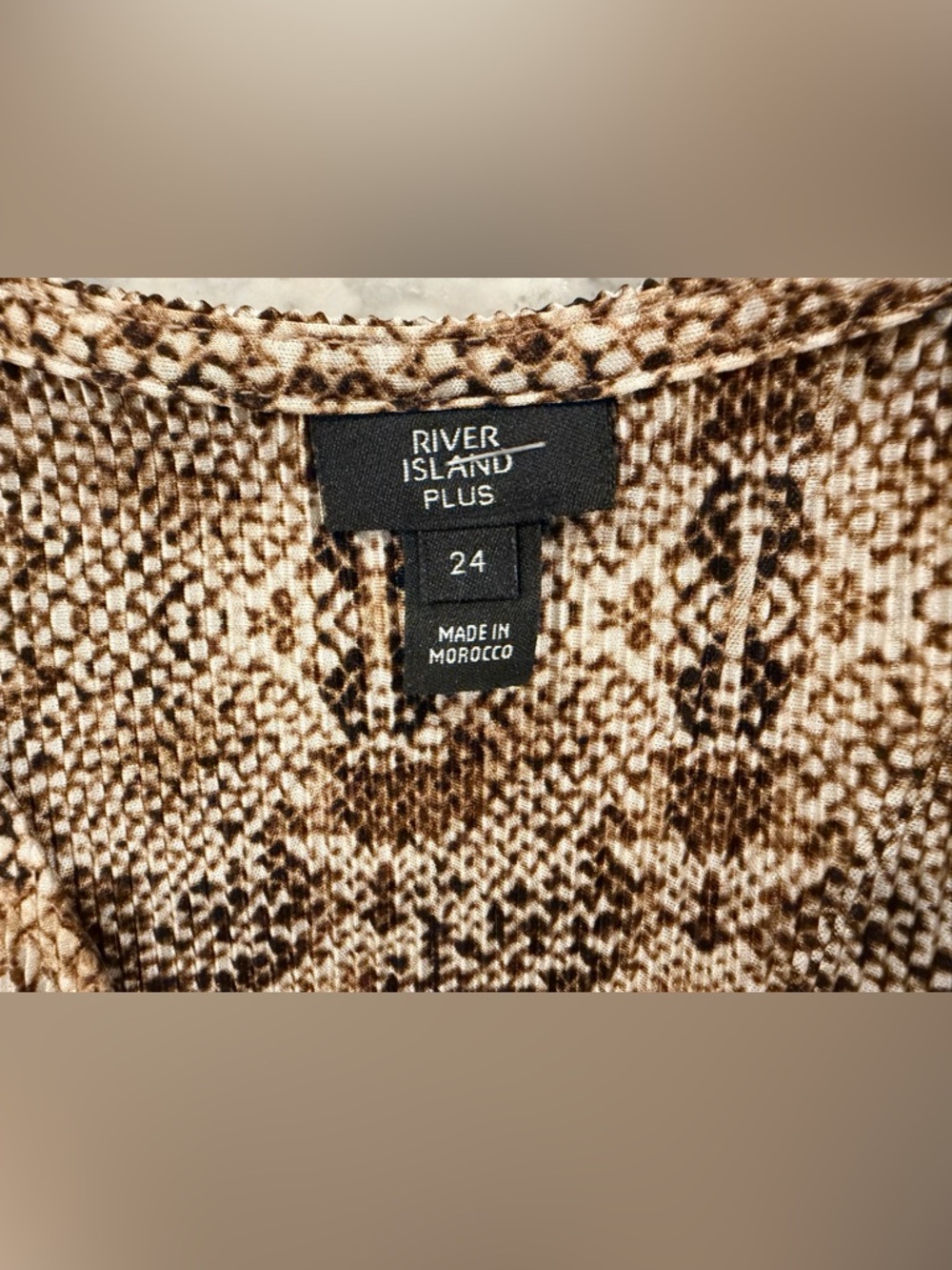 River Island Plus Size 24 Snake Print Wrap Midi Dress Event Boho - Picture 4 of 7